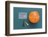 DIY, autumnal decoration, pumpkin, stencil, carve,-mauritius images-Framed Photographic Print