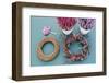 DIY, autumnal decoration, willow wreath, heather-mauritius images-Framed Photographic Print