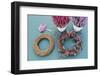 DIY, autumnal decoration, willow wreath, heather-mauritius images-Framed Photographic Print