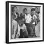 Dizzy Gillespie, "Bebop" King, with His Orchestra at a Jam Session-Allan Grant-Framed Premium Photographic Print