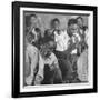 Dizzy Gillespie, "Bebop" King, with His Orchestra at a Jam Session-Allan Grant-Framed Premium Photographic Print