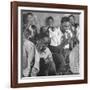 Dizzy Gillespie, "Bebop" King, with His Orchestra at a Jam Session-Allan Grant-Framed Premium Photographic Print