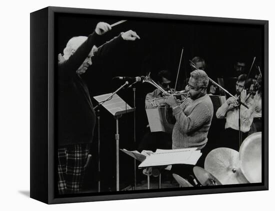 Dizzy Gillespie Playing with the Royal Philharmonic Orchestra, Royal Festival Hall, London, 1985-Denis Williams-Framed Stretched Canvas