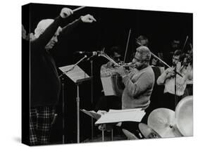 Dizzy Gillespie Playing with the Royal Philharmonic Orchestra, Royal Festival Hall, London, 1985-Denis Williams-Stretched Canvas