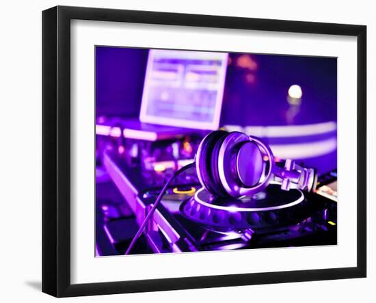 Dj Mixer With Headphones-maxoidos-Framed Photographic Print