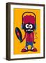 Dj Monster Vector Design-braingraph-Framed Art Print