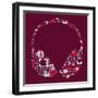 Dj Music Icon Set in Headphone Shape-Cienpies Design-Framed Art Print