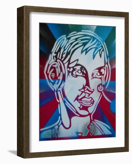 DJ-Abstract Graffiti-Framed Giclee Print