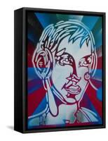 DJ-Abstract Graffiti-Framed Stretched Canvas