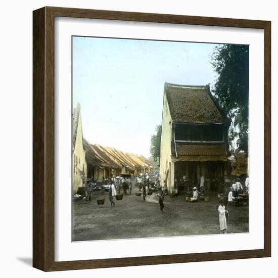 Djakarta (Island of Java, Indonesia), Houses, around 1900-Leon, Levy et Fils-Framed Photographic Print