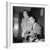 Django Reinhardt and David Rose at the Aquarium in New York City,1946-William Paul Gottlieb-Framed Photographic Print