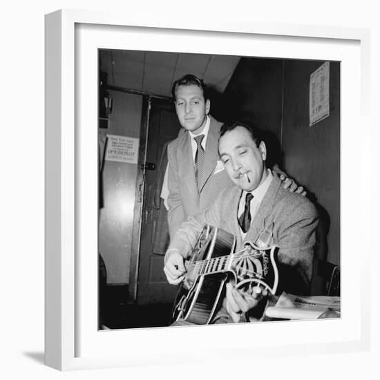 Django Reinhardt and David Rose at the Aquarium in New York City,1946-William Paul Gottlieb-Framed Photographic Print