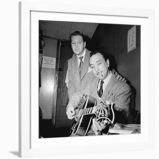 Django Reinhardt and David Rose at the Aquarium in New York City,1946-William Paul Gottlieb-Framed Photographic Print