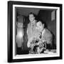 Django Reinhardt and David Rose at the Aquarium in New York City,1946-William Paul Gottlieb-Framed Photographic Print