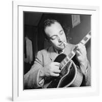 Django Reinhardt at the Aquarium in New York City, 1946-William Paul Gottlieb-Framed Photographic Print