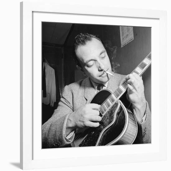 Django Reinhardt at the Aquarium in New York City, 1946-William Paul Gottlieb-Framed Photographic Print