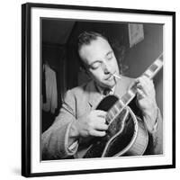 Django Reinhardt at the Aquarium in New York City, 1946-William Paul Gottlieb-Framed Photographic Print