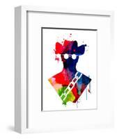 Django Watercolor-Lora Feldman-Framed Art Print