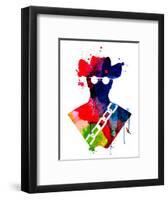 Django Watercolor-Lora Feldman-Framed Art Print