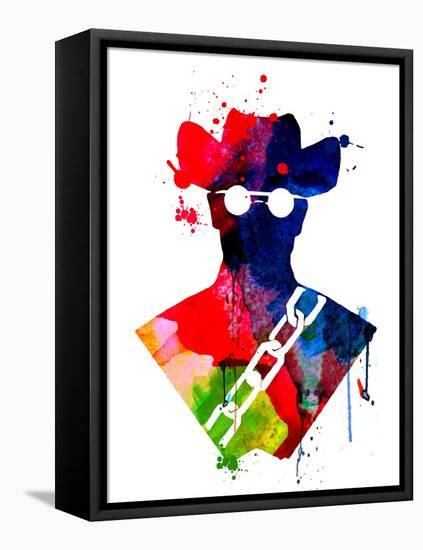 Django Watercolor-Lora Feldman-Framed Stretched Canvas