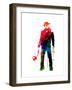 Django with a Gun Watercolor-Lora Feldman-Framed Art Print