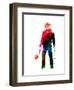 Django with a Gun Watercolor-Lora Feldman-Framed Art Print