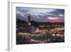 Djemaa El Fna Square and Koutoubia Mosque at Sunset-Stephen Studd-Framed Photographic Print