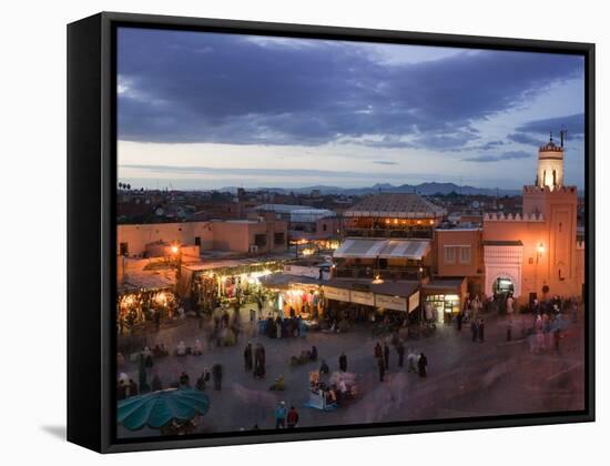 Djemma El-Fna Square, Marrakech, Morocco-Walter Bibikow-Framed Stretched Canvas