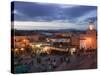 Djemma El-Fna Square, Marrakech, Morocco-Walter Bibikow-Stretched Canvas