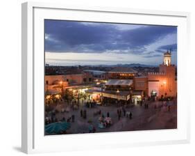 Djemma El-Fna Square, Marrakech, Morocco-Walter Bibikow-Framed Photographic Print