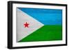 Djibouti Flag Design with Wood Patterning - Flags of the World Series-Philippe Hugonnard-Framed Art Print