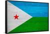 Djibouti Flag Design with Wood Patterning - Flags of the World Series-Philippe Hugonnard-Framed Stretched Canvas