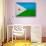 Djibouti Flag Design with Wood Patterning - Flags of the World Series-Philippe Hugonnard-Stretched Canvas displayed on a wall