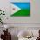 Djibouti Flag Design with Wood Patterning - Flags of the World Series-Philippe Hugonnard-Stretched Canvas displayed on a wall