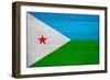 Djibouti Flag Design with Wood Patterning - Flags of the World Series-Philippe Hugonnard-Framed Premium Giclee Print