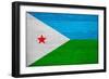 Djibouti Flag Design with Wood Patterning - Flags of the World Series-Philippe Hugonnard-Framed Premium Giclee Print