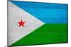 Djibouti Flag Design with Wood Patterning - Flags of the World Series-Philippe Hugonnard-Mounted Premium Giclee Print