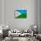 Djibouti Flag Design with Wood Patterning - Flags of the World Series-Philippe Hugonnard-Art Print displayed on a wall