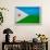 Djibouti Flag Design with Wood Patterning - Flags of the World Series-Philippe Hugonnard-Framed Art Print displayed on a wall