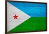 Djibouti Flag Design with Wood Patterning - Flags of the World Series-Philippe Hugonnard-Framed Art Print