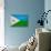 Djibouti Flag Design with Wood Patterning - Flags of the World Series-Philippe Hugonnard-Stretched Canvas displayed on a wall