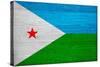 Djibouti Flag Design with Wood Patterning - Flags of the World Series-Philippe Hugonnard-Stretched Canvas