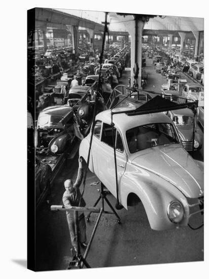 Dkw Auto Works, New 1954 Opels Getting Made-Ralph Crane-Stretched Canvas