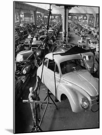 Dkw Auto Works, New 1954 Opels Getting Made-Ralph Crane-Mounted Photographic Print