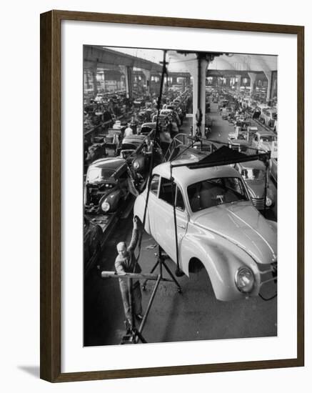 Dkw Auto Works, New 1954 Opels Getting Made-Ralph Crane-Framed Photographic Print