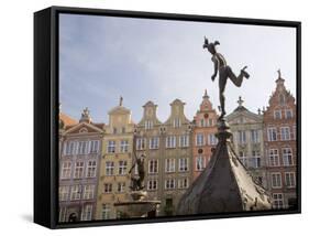 Dlugi Targ (Long Market), Lined with Medieval Houses, Gdansk, Pomerania, Poland, Europe-Gavin Hellier-Framed Stretched Canvas