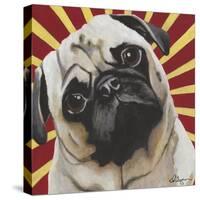 Dlynn's Dogs - Puggins-Dlynn Roll-Stretched Canvas