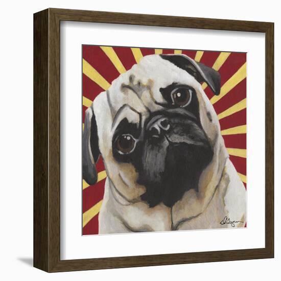 Dlynn's Dogs - Puggins-Dlynn Roll-Framed Art Print