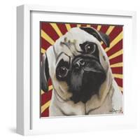 Dlynn's Dogs - Puggins-Dlynn Roll-Framed Art Print