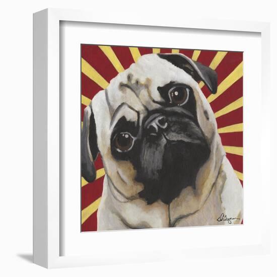 Dlynn's Dogs - Puggins-Dlynn Roll-Framed Art Print